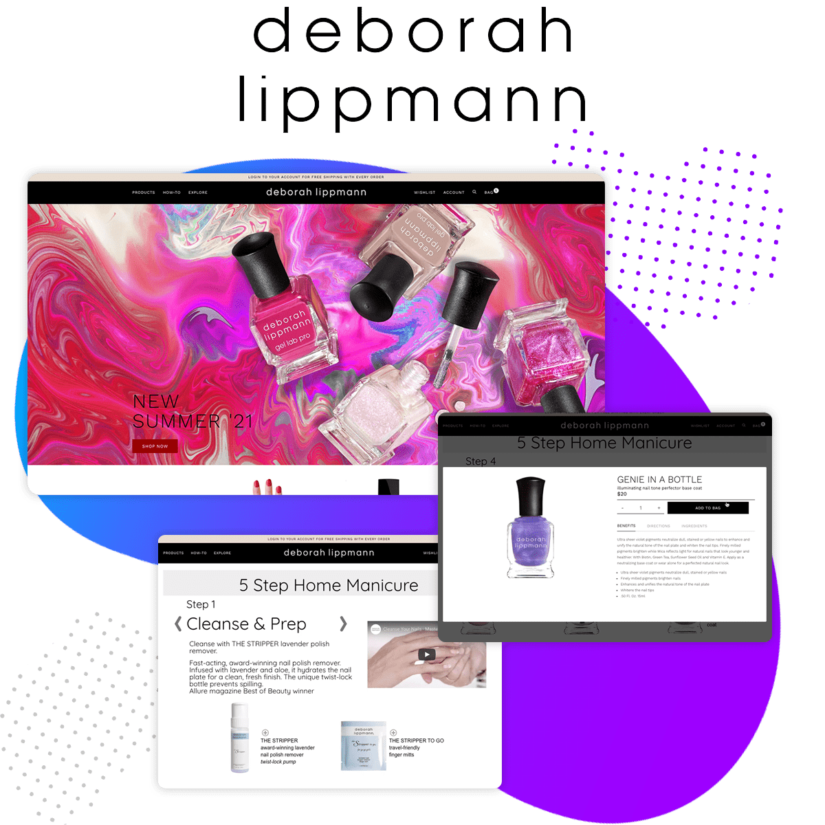 Deborah Lippmann homepage and quiz buying guide